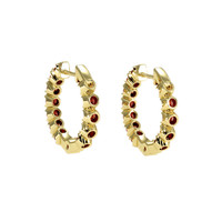 2.60 Ct.Tw. Ruby Antique Style Earrings, 18K Yellow Gold Image