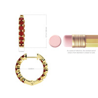 2.60 Ct.Tw. Ruby Antique Style Earrings, 18K Yellow Gold Image
