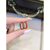 2.60 Ct.Tw. Ruby Antique Style Earrings, 18K Yellow Gold Life Style