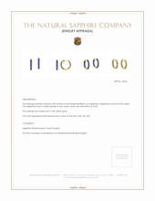 2.40&nbsp;Ct.Tw.Total Carat Weight Blue Sapphire Accent Stones Earrings, 18K Yellow Gold Appraisal