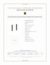 2.40&nbsp;Ct.Tw.Total Carat Weight Blue Sapphire Accent Stones Earrings, 18K Yellow Gold Scan Report