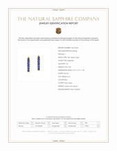 2.40 Ct.Tw.Total Carat Weight Blue Sapphire Accent Stones Earrings, 18K Yellow Gold Scan Report