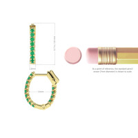 1.00 Ct.Tw. Emerald Antique Style Earrings, 18K Yellow Gold Image