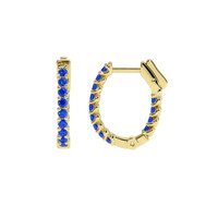 1.20 Ct.Tw. Blue Sapphire Antique Style Earrings, 18K Yellow Gold Image