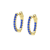 1.20 Ct.Tw. Blue Sapphire Antique Style Earrings, 18K Yellow Gold Image