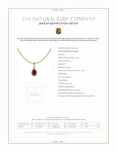 0.45 Ct. Ruby Natural Diamond Pave Pendant, 18K Yellow Gold Scan Report