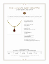 0.45 Ct. Ruby and Natural Diamond Pave Pendant, 18K Yellow Gold Scan Report