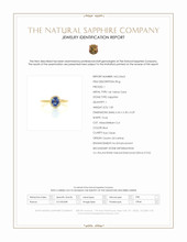 1.00 Ct. Blue Sapphire and Natural Diamond Pave Ring, 14K Yellow Gold Scan Report