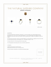 1.61 Ct. Color Change Sapphire and Natural Diamond Three Stone Ring, 18K White & Yellow Appraisal