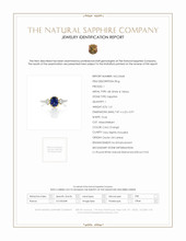 1.61 Ct. Color Change Sapphire and Natural Diamond Three Stone Ring, 18K White & Yellow Scan Report