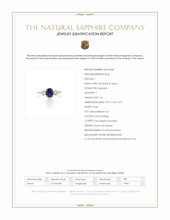 1.61 Ct. Color Change Sapphire and Natural Diamond Three Stone Ring, 18K White & Yellow Scan Report