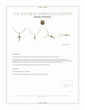 0.06 Ct. Emerald Antique Style Pendant, 18K Yellow Gold Appraisal