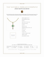 0.06 Ct. Emerald Antique Style Pendant, 18K Yellow Gold Scan Report