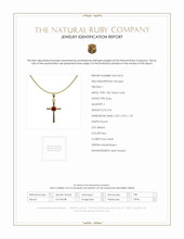 0.06 Ct. Ruby Antique Style Pendant, 18K Yellow Gold Scan Report