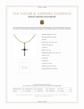 0.06 Ct. Blue Sapphire Solitaire Pendant, 18K Yellow Gold Scan Report