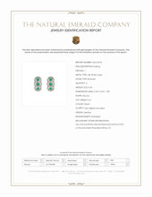 0.36 Ct.Tw.Total Carat Weight Emerald and Natural Diamond Pave Earrings, 18K White Gold Scan Report