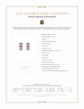 0.46 Ct.Tw. Ruby Natural Diamond Antique Style Earrings, 18K White Gold Scan Report