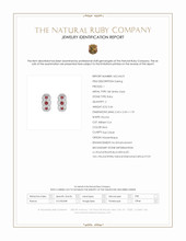 0.46 Ct.Tw.Total Carat Weight Ruby and Natural Diamond Pave Earrings, 18K White Gold Scan Report