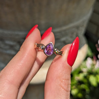 0.68 Ct. Sapphire Natural Diamond Bezel Ring, 14K Rose Gold Life Style