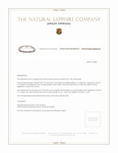 5.72 Ct.Tw.Total Carat Weight Multi Color Sapphire and Natural Diamond Tennis/Line Bracelet, 18K White Gold Appraisal