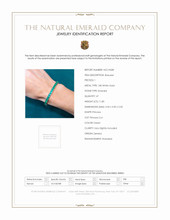 11.80 Ct.Tw.Total Carat Weight Emerald Bracelet, 18K White Gold Scan Report