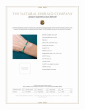 5.52 Ct.Tw.Total Carat Weight Emerald Bracelet, 18K White Gold Scan Report