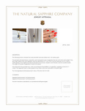 4.20 Ct. Multi Color Sapphire and Pink Sapphire Accent Stones Pendant, 14K Yellow Gold Appraisal