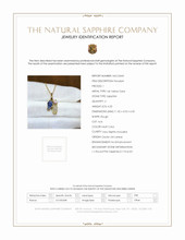 4.20 Ct. Multi Color Sapphire and Pink Sapphire Accent Stones Pendant, 14K Yellow Gold Scan Report