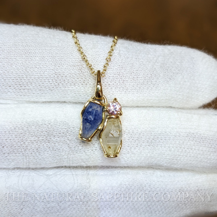 Multi Color Sapphire and Pink Sapphire Accent Stones Pendant