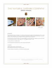 2.97 Ct. Blue Sapphire and Natural Diamond Pave Ring, Platinum 950 Appraisal