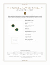 1.00&nbsp;Ct.Tw.Total Carat Weight Bluish Green Sapphire Studs Earrings, 14K Yellow Gold Scan Report