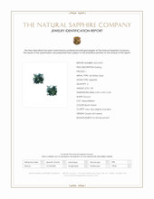 1.00 Ct.Tw.Total Carat Weight Bluish Green Sapphire Studs Earrings, 14K White Gold Scan Report