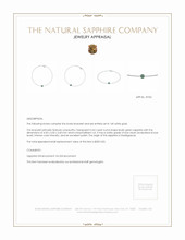 0.42 Ct.Tw. Bluish Green Sapphire Bezel Bracelet, 14K White Gold Appraisal