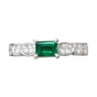 0.33 Ct. Emerald 18K White Gold ring