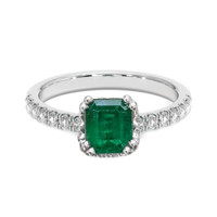 0.45 Ct. Emerald White Gold ring