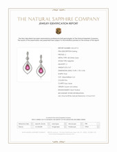 5.47 Ct.Tw.Total Carat Weight Pink Sapphire and Natural Diamond Pave Earrings, 18K White Gold Scan Report