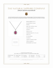 3.01 Ct. Sapphire Natural Diamond Pave Pendant, 18K White & Yellow Scan Report