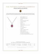 3.01 Ct. Pink Sapphire and Natural Diamond Pave Pendant, 18K White & Yellow Scan Report