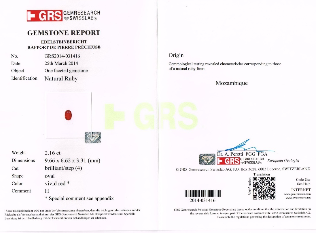 2.16 Ct. Ruby and Natural Diamond Pave Pendant, 18K White Gold