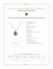 5.63 Ct. Emerald Natural Diamond Pave Pendant, 18K White Gold Scan Report