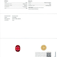 6.46 Ct.Tw. Ruby Natural Diamond Pave Earrings, 18K White Gold Scan Report