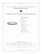 19.85 Ct.Tw.Total Carat Weight Multi Color Sapphire Pave Bracelet, 14K White Gold Scan Report