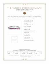 19.85 Ct.Tw. Multi Color Sapphire Pave Bracelet, 14K White Gold Scan Report