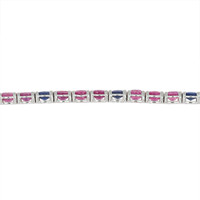 19.85 Ct.Tw. Multi Color Sapphire Pave Bracelet, 14K White Gold Image