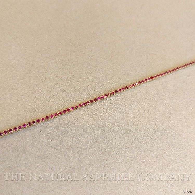 1.77 Ct.Tw. Ruby Tennis/Line Bracelet, 14K Yellow Gold