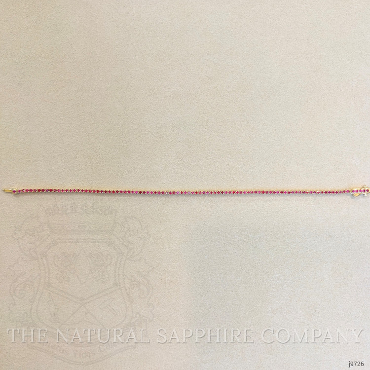 1.77 Ct.Tw. Ruby Tennis/Line Bracelet, 14K Yellow Gold