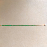 1.20 Ct.Tw. Emerald Tennis/Line Bracelet, 14K Yellow Gold Image