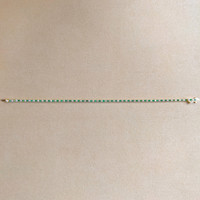 0.84 Ct.Tw. Emerald Natural Diamond Tennis/Line Bracelet, 14K Yellow Gold Image