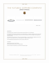 3.20 Ct.Tw.Total Carat Weight Blue Sapphire and Natural Diamond Tennis/Line Bracelet, 14K White Gold Appraisal