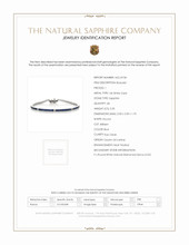 3.20 Ct.Tw. Blue Sapphire and Natural Diamond Tennis/Line Bracelet, 14K White Gold Scan Report
